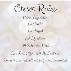 Thank you for shopping my closet!